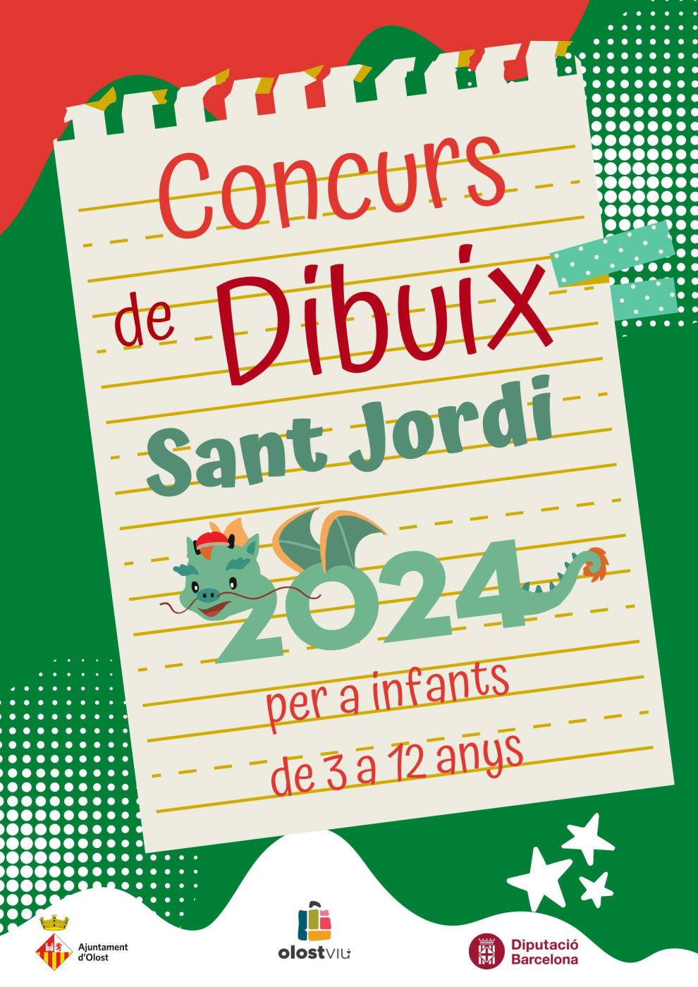 Es convoca el Concurs de dibuix per Sant Jordi per a infants de 3 a 12 anys